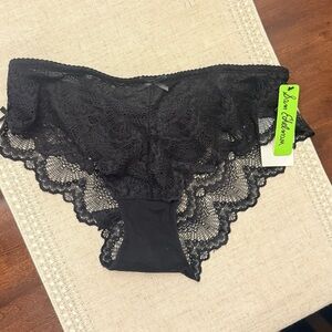 Betsey Johnson Black Lace Panties with Cheeky Cut
